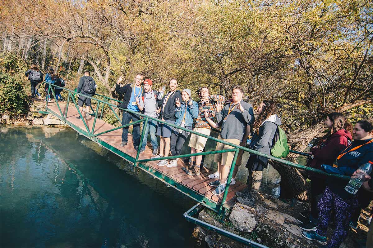 Birthright Israel participants hiking in Israel