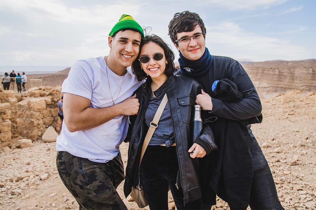 Birthright Israel participants at Masada