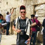 Daniel Winston in front of the Kotel on his 2019 Birthright Israel trip