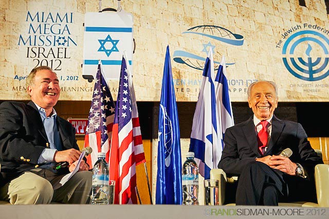 Birthright Israel donor Richard Fain with former Israeli President and Prime Minister Shimon Peres