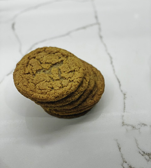 A stack of Birthright Israel alumna Abby Dahan's Maple Diamant cookies