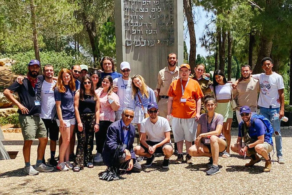 Isabel Allard and her group at Har Herzl