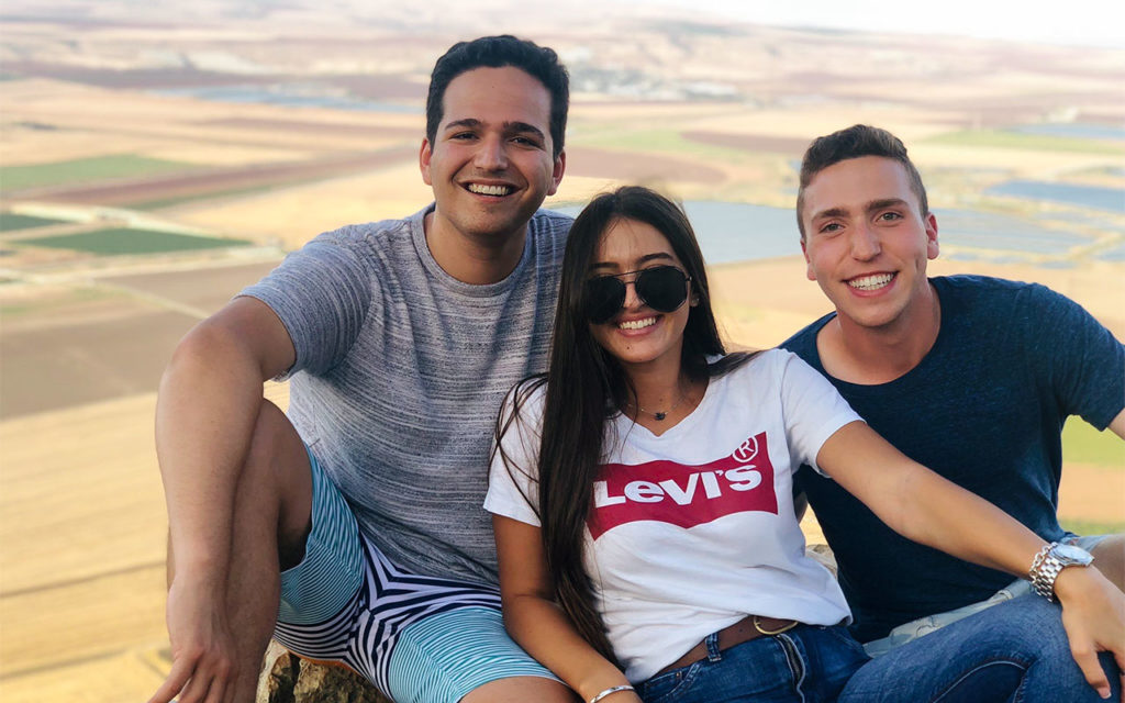 Caleb Esrig on his Onward Israel trip in Northern Israel with members of his group