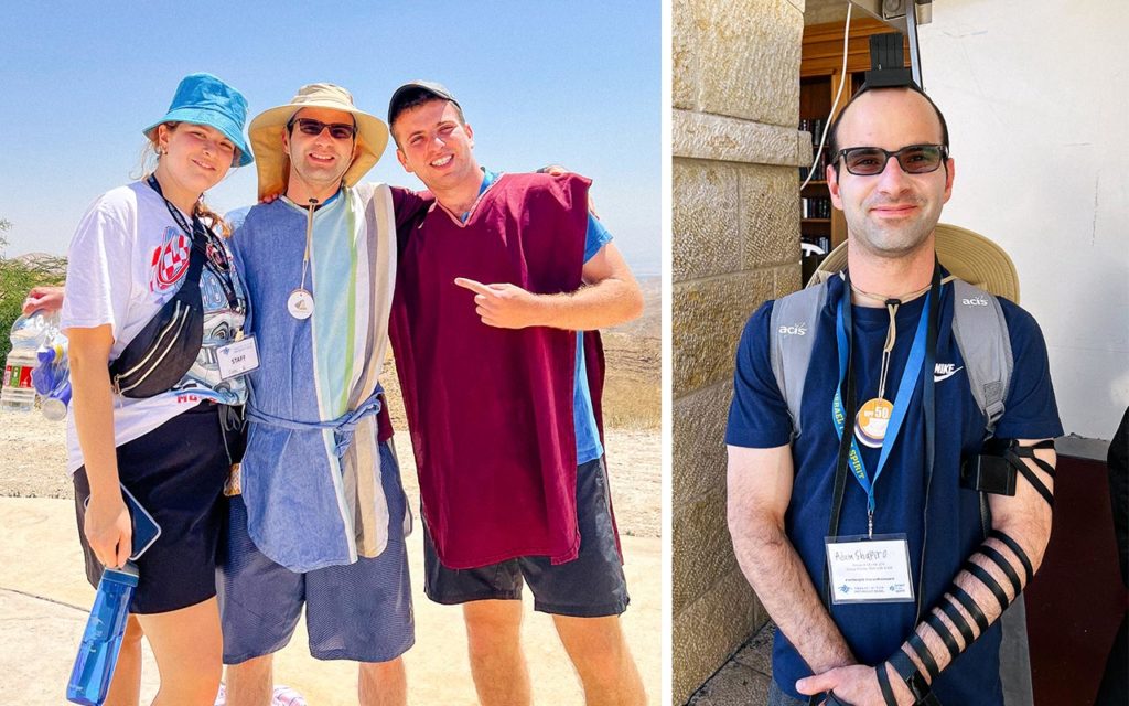 Photos of Adam Shapiro at Masada and the Old City on his 2022 Birthright Israel trip